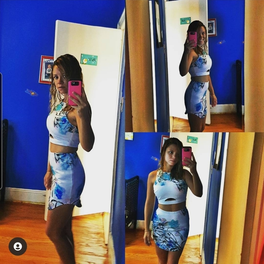 Set skirt and crop like tank